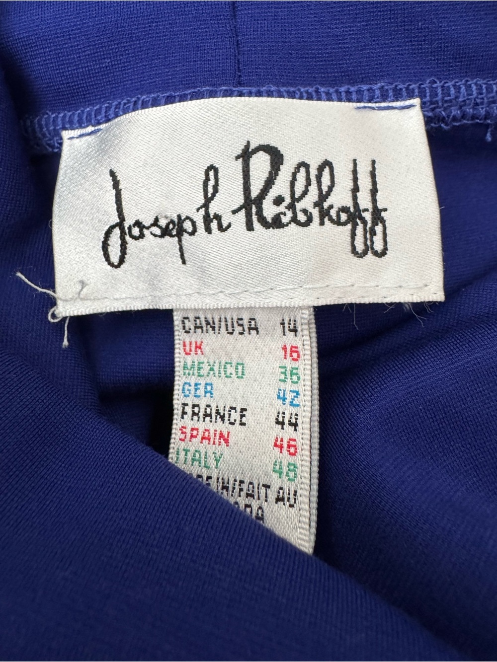 Joseph Ribkoff Size 14 Blue Top - Picture 14 of 15